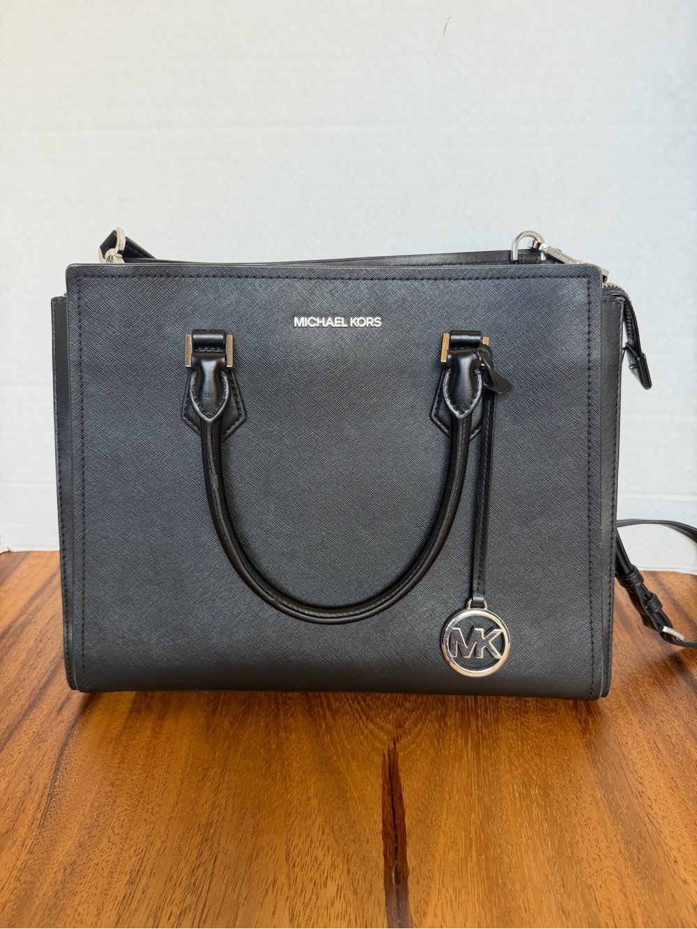 Michael Kors Black Saffiano Leather Tote Satchel